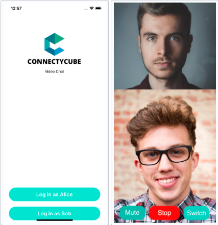 ReactNative video chat code sample