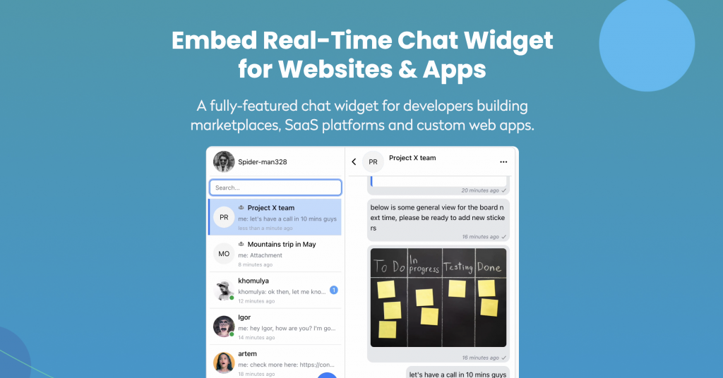 Embed Chat Widget for Marketplaces & Websites | ConnectyCube